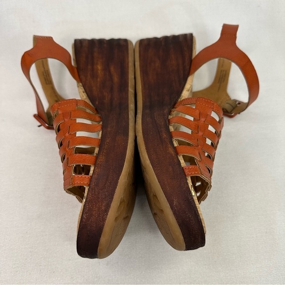 Korks Marley Wedge Heel Sandal Orange 8 - Picture 6 of 12